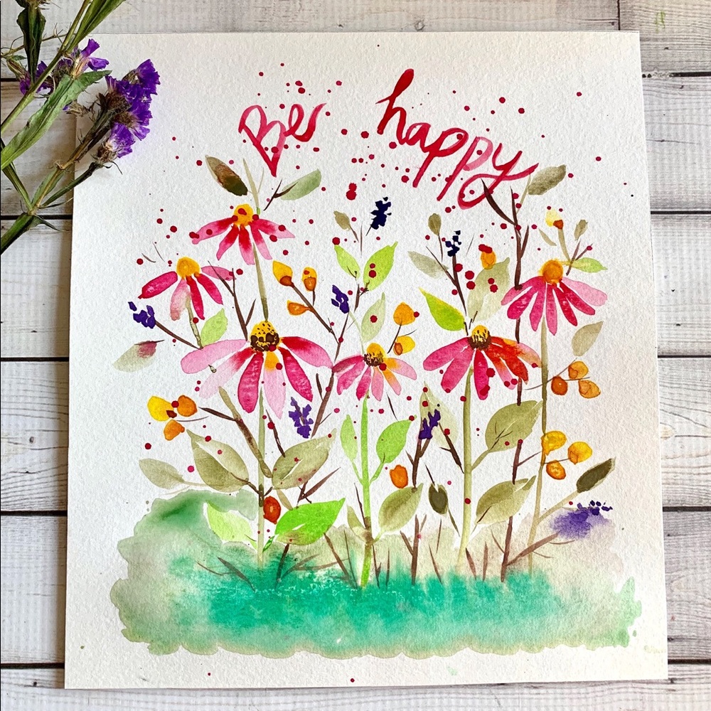 Original Art “Be Happy” by Som Vanguri.